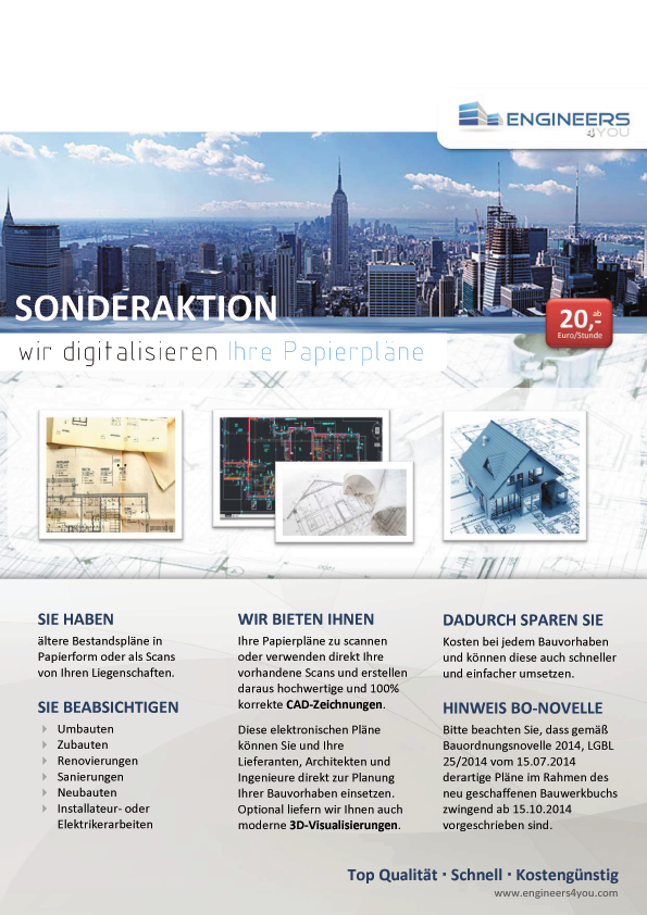 Wir Digitalisieren Ihre Papierpläne/Alten Bestandspläne
