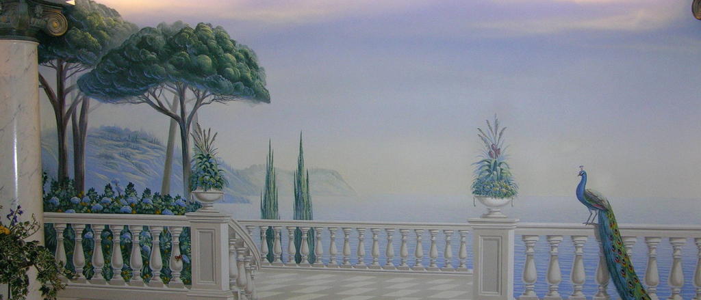 Klassische Illusionsmalerei in einem Hallenbad in A-6622 Bergwand von Danijel
