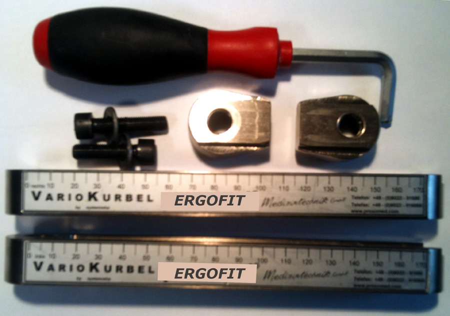 stufenlos verstellbare Tretkurbel für Ergometer