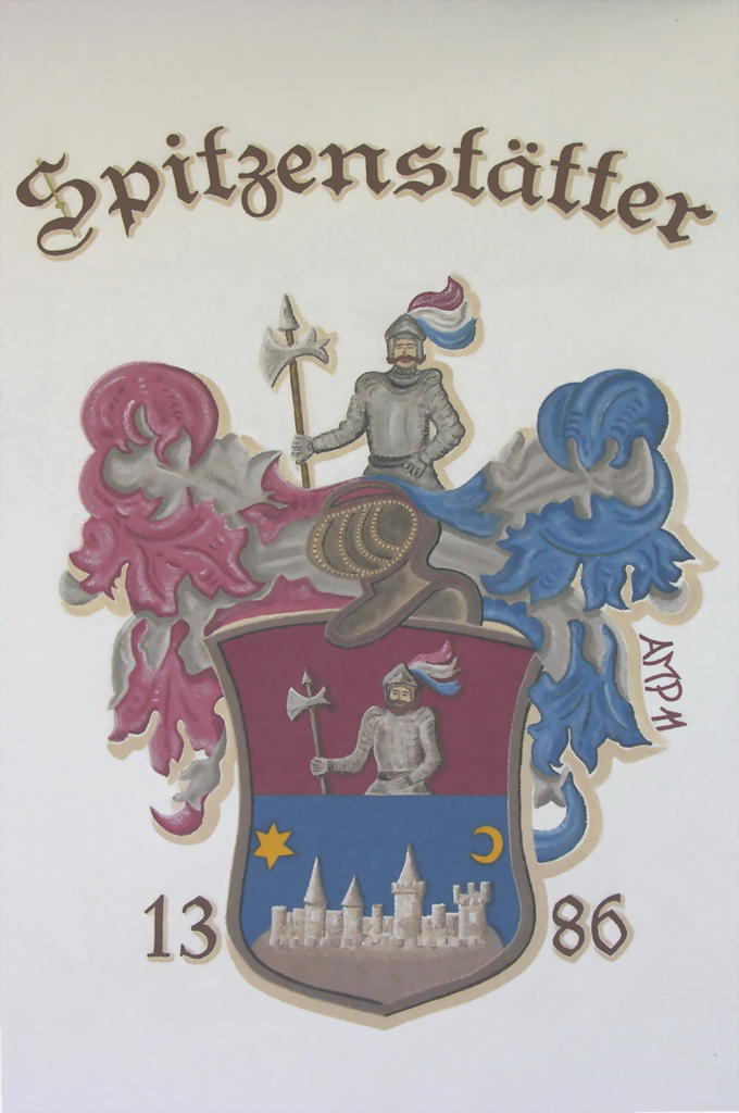 Familien-Wappen auf die Fassade für ein Privathaus